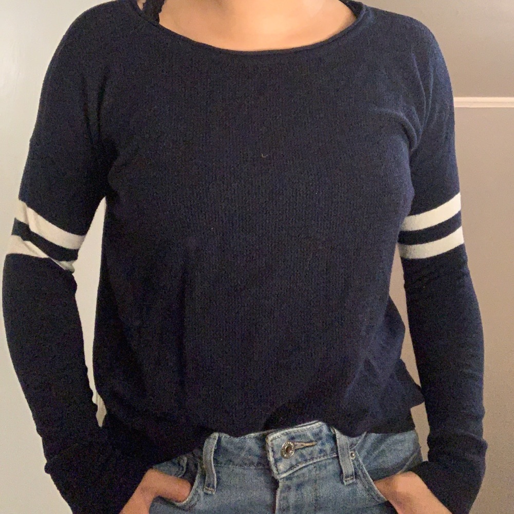 Varsity navy sweater